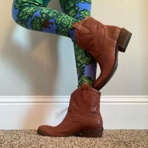 Frye leather ankle boots!